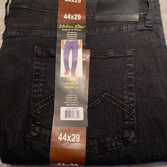 Urban Star Other - Jeans- 44 waist, 29 inseam. Brand new, black, straight leg relaxed fit.